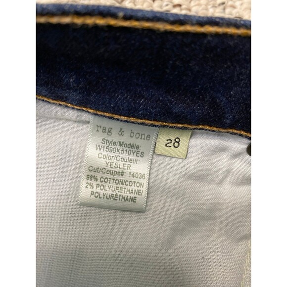 Rag & Bone Dre Style Dark Wash Skinny Raw Fray Hem 28 - Picture 7 of 7